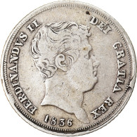 Monnaie, États Italiens, NAPLES, Ferdinando II, 10 Grana, 1836, TTB, Argent - Naples & Sicile