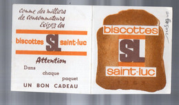 CALENDRIER 1963 BISCOTTES SANT LUC   (PPP26270) - Petit Format : 1961-70