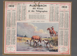 Calendrier Des PTT 1935 (Tarn Et Garonne)  (CAL PTT 1935D) - Grand Format : 1921-40