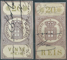 PORTUGAL Portogallo,1876 Renenue Stamp Fiscal Tax 20 Reis,Used - Used Stamps