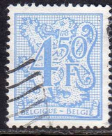 BELGIQUE BELGIE BELGIO BELGIUM 1977 HERALDIC LION FR 4 1/2f USED USATO OBLITERE' - 1977-1985 Figuras De Leones