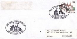 B01-224 Enveloppe Fdc 2579 Suisse - Georges Simenon 1903-1989 - écrivain 1.75€ - Non Classés