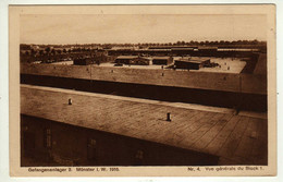 Militaria : Camp De Prisonnier 14-18 : Gefangenen.Lager 2 Münster : Vue Générale Du Block 1 - Otros & Sin Clasificación