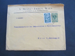 Österreich Um 1919 Dekorativer Privater GA Umschlag A. Meinl's Erben Wien Weben / Spinnen Freimarken Renner - Unclassified