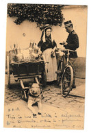 Hondenkar Attelage De Chien Laitière Flamande Bruxelles 1908 Agent Police - Straßenhandel Und Kleingewerbe
