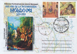 92054- MOLDAVIAN STATE ANNIVERSARY, BULL'S HEAD, SPECIAL COVER, 2019, ROMANIA - Lettres & Documents