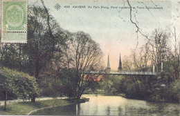 CPA - Anvers - Au Parc étang , Pont Suspendu Et Tours Saint Joseph - Avelgem