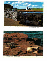 2 Different  Prince Edward Island, Canada, Lobster Traps, Victoria Harbour, Older 4x6 Chrome Postcard - Autres & Non Classés