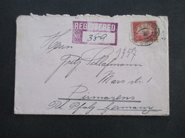 USA 1922 Nr. 279 EF Verwendet 1926 Registered Letter über Cöln Nach Pirmasens Rückseitig 7 Stempel SST Pirmasens - Covers & Documents