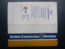 BRITISH CALEDONIAN UK AVIATION AIRWAYS AIRLINE TICKET HOLDER BOOKLET VIP TAG LUGGAGE BAGGAGE PLANE AIRCRAFT AIRPORT - Wereld