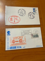 Ariane - Lot De 2 Lettres Avec Cachets ( Voire Scan ) - Sonstige & Ohne Zuordnung