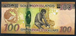 SOLOMONS ISLANDS P36a  100 DOLLARS 2017 #A/5   Signature 7b  FIRST SIGNATURE  UNC. - Salomons