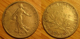 Semeuse - 1 Franc 1906 - 1 Franc