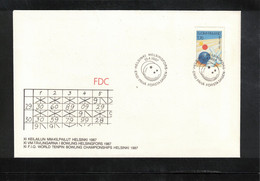 Finland 1987 World Bowling Championship Helsinki FDC - Pétanque