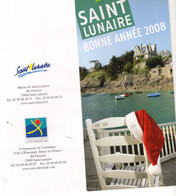 Carte De Voeux 2008 Par Mairie De SAINT-LUNAIRE, (35), 2 Volets - New Year