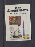 TOBACCO TABAK TABAC TABACO BORKUM RIFF LABEL ÉTIQUETTE CINDERELLA ADVERTISEMENT REKLAME SWEDEN SUEDE SCHWEDEN - Advertising Items