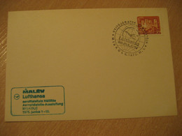 MISKOLC 1973 Lufthansa - MALEV Airlines Airline Expo Air Phil Cancel Card HUNGARY - Covers & Documents
