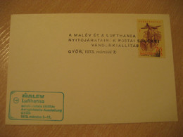 GYOR 1973 Lufthansa - MALEV Airlines Airline Expo Air Phil Cancel Card HUNGARY - Covers & Documents