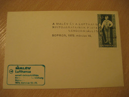 SOPRON 1973 Lufthansa - MALEV Airlines Airline Expo Air Phil Cancel Card HUNGARY - Storia Postale