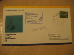 DUBLIN Dusseldorf 1974 Lufthansa Airlines Airline Boeing 737 LH79 First Flight Cancel Cover IRELAND GERMANY - Aéreo