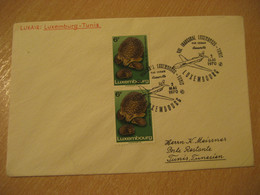 LUXEMBOURG Tunis 1970 LUXAIR Airlines Airline Caravelle First Flight Cancel Cover LUXEMBOURG TUNISIA - Lettres & Documents