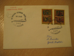 LUXEMBOURG Geneve 1971 LUXAIR Airlines Airline First Flight Cancel Cover LUXEMBOURG SWITZERLAND - Covers & Documents