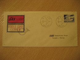 OSLO 1961 SAS Scandinavian Airlines Airline FDC Cancel Cover NORWAY - Covers & Documents