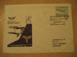 BUCHAREST Dresden Frankfurt 1991 ZBOR Special FISA Flight Cancel Cover ROMANIA GERMANY - Storia Postale