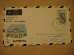 ZAGREB Dusseldorf 1968 Lufthansa Airlines Airline First Flight Cancel Cover YUGOSLAVIA CROATIA GERMANY - Aéreo