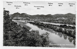 (RECTO / VERSO) SIEBENGEBIRGE MIT INSEL NONNENWERTH - BEAU TIMBRE ET CACHET - FORMAT CPA - Bad Honnef