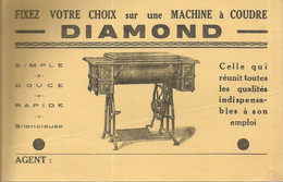 CE /  Vintage French Blotter / Buvard Ancien // Thème MACHINE A COUDRE  DIAMOND Couture - M