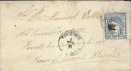 1872 - Lettre De BARCELONA   Affr. 50 M. Y & T N°107 - Altri & Non Classificati