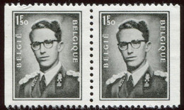 COB 1561 D-V  2 (*)  3 Points Noirs à Droite De La Tête (timbre De Gauche) - 1961-1990