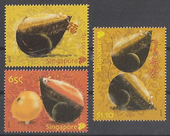 Singapore 2008 Year Of Rat Zodiac Set 3v MNH - Astrology