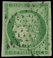 EMISSION DE 1849 - 2    15c. Vert, Obl. ETOILE, TB. Br - 1849-1850 Ceres