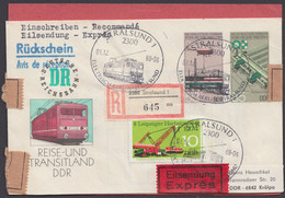 Mi-Nr. U3, R- Eilboten Mit Rückschein, Pass. Zusatzfr. - Covers - Used