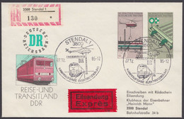 Mi-Nr. U3 C2, Gedr. 6-zeilige Adresse "Stendal", Als R- Eilboten/ Rückschein - Briefomslagen - Gebruikt