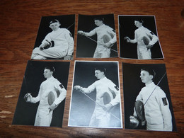 BC12-11 Lot De  6 Photos Escrime Jeune Garçon Escrimeur Photos 7x10cm - Fencing