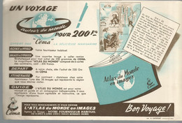 CE /  Vintage French Blotter / Buvard Ancien // Thème ATLAS DU MONDE En IMAGE VOYAGE BONDUES (Nord) - A