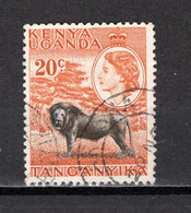 KENYA OUGANDA  N° 92  OBLITERE COTE 0.20€   ELIZABETH II  REINE   ANIMAUX - Kenya & Ouganda