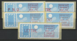 VIGNETTES LSA De MIRIBEL à 1,70 Fr; 2,10 Fr; 3,20 Fr; 5 Fr Et 2,20 Fr  (voir Description) - 1981-84 Types « LS » & « LSA » (prototypes)