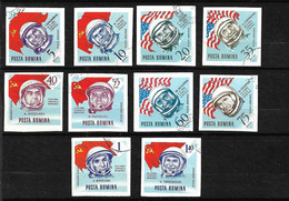 Roumanie Poste Aérienne N°199 à 208  Non Dentelés Oblitérés  TB  - Used Stamps