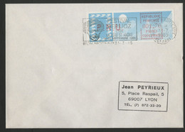 VIGNETTE LSA De LYON BROTTEAUX 1,70 Fr  Dernier Jour De Tarif (voir Description) - 1981-84 Types « LS » & « LSA » (prototypes)