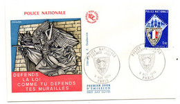 1976 --FDC--  Police Nationale .....................cachet  PARIS -- 75 - 1970-1979