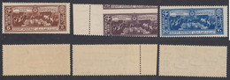 1936 Egypt The Egyptian-English Treaty Royal Perforated Oblique Complete Set 3 Values Watermark Rare S.G.245-247 MNH - Neufs