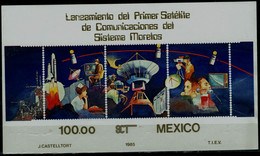 MEXICO 1985 SPACE MI No BLOCK 29 MNH VF!! - América Del Norte