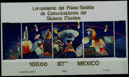 MEXICO 1985 SPACE MI No BLOCK 29 MNH VF!! - North  America