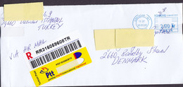 Turkey Registered Einschreiben Label ÜSKÜDAR 2020 Meter Cover Freistempel Brief BRØNDBY STRAND Denmark - Briefe U. Dokumente