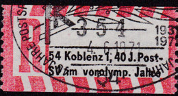 Sonder R Zettel,  54 Koblenz 1, 40 J. Post-SV Im Vorolymp. Jahr, NEZ.  Nr. 354, - R- & V- Vignette