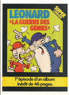 Supplément Détachable Du Journal Pif - Série Super Comique - Léonard, La Guerre Des Génies - 1er épisode. - Pif & Hercule